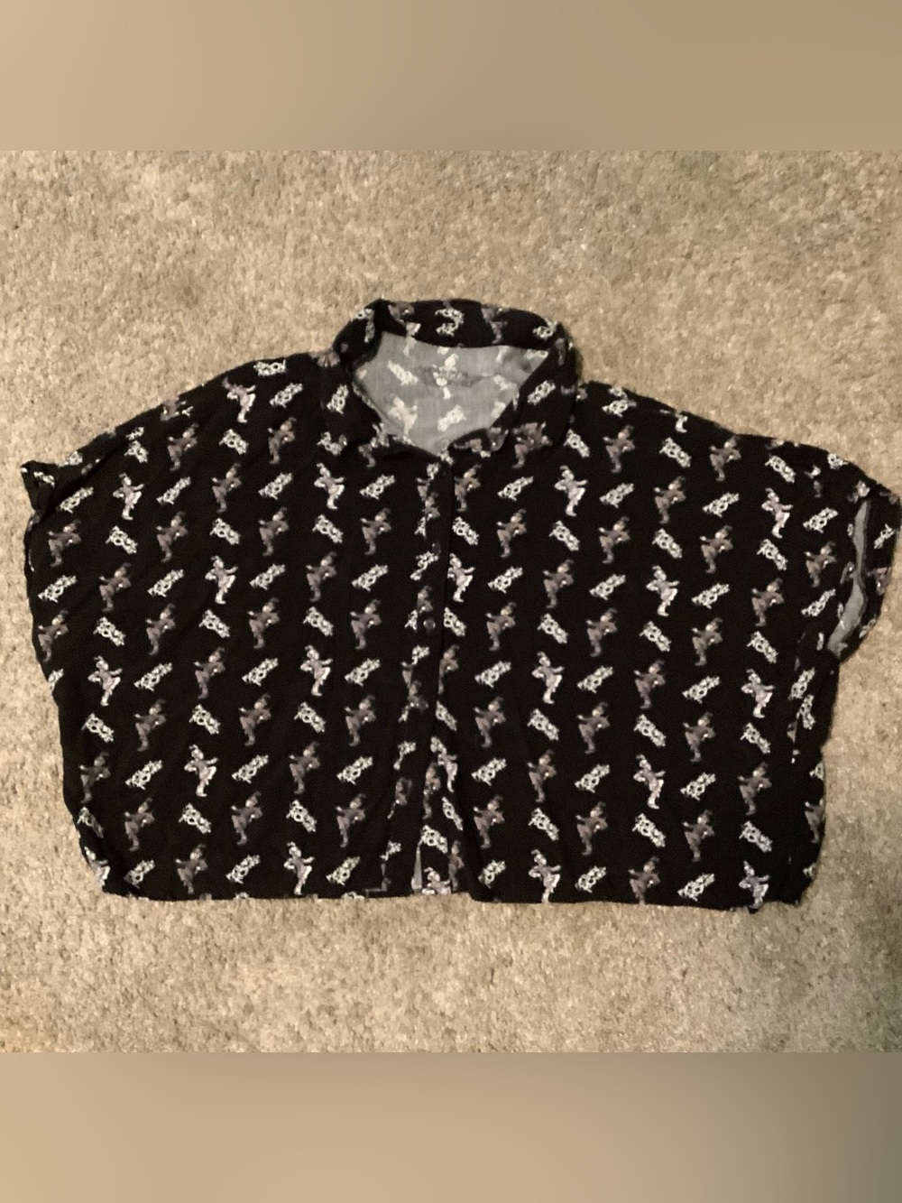 My Chemical Romance The Black Parade Cropped Button-Up Shirt